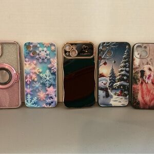 Assorted Phone Cases - Pink, Blue, Black
For iPhone 15 plus lot